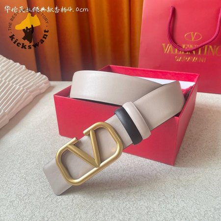 Valentino White Belt 4.0cm