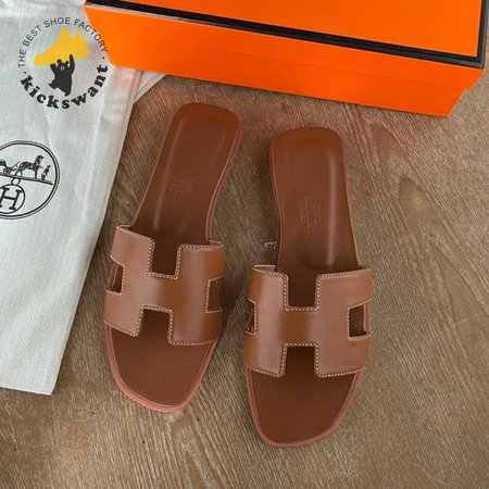 Hermes Oran Leather Sandals