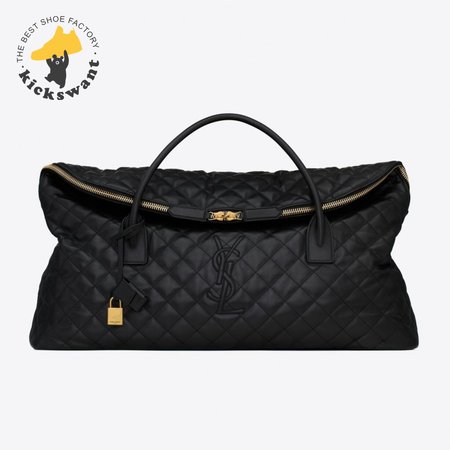 Saint Laurent Es Giant Travel Bag In Quilted Leather