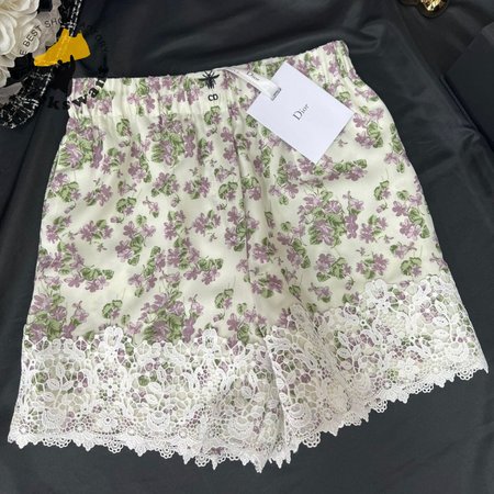 Christian Dior Shorts Pink Cotton And Silk Poplin