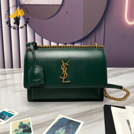 Saint Laurent Sunset Medium Textured leather Shoulder Bag