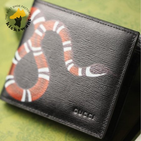 Gucci Kingsnake Print GG Supreme Wallet