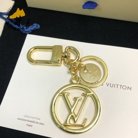 bag charm key holder circle gold