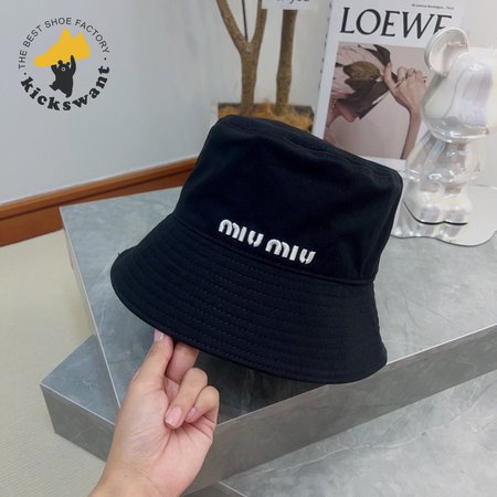 Miu Miu Logo Embroidered Bucket Hat