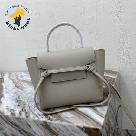Celine Belt Nano Bag In Grained Calfskin