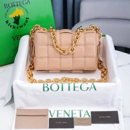 Bottega Veneta Almond Maxi Intrecciato Leather Chain Cassette Bag