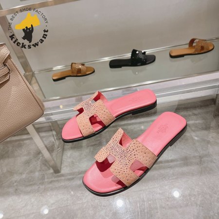 Hermes Rhinestone Oran Sandals