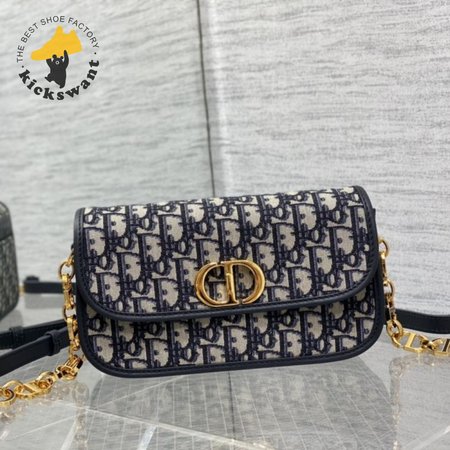 Dior Oblique Jacquard Blue 30 Montaigne Avenue Bag