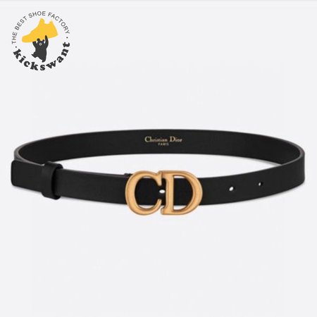 Dior Saddle Belt 20mm Black Smooth Calfskin