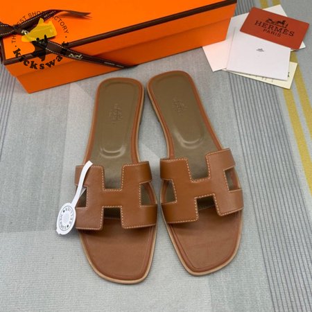 Hermes Oran Leather Mules