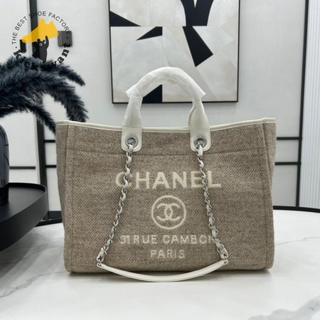 Chanel Medium Denim Deauville Shopping Tote