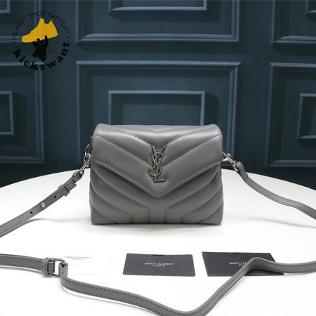 Saint Laurent Calfskin Y Quilted Monogram Toy Loulou Crossbody Bag