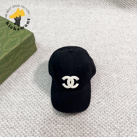 Chanel Cotton CC Cap Hat Black