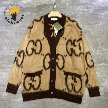 Gucci Reversible GG Mohair Wool Cardigan