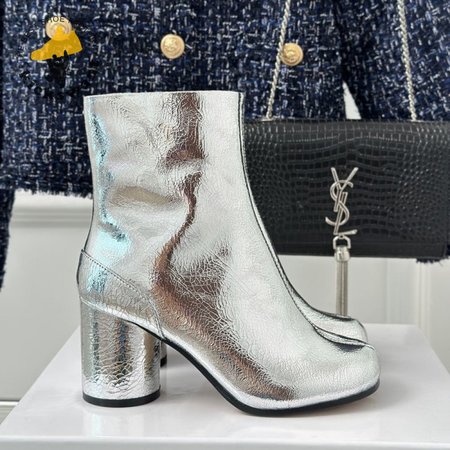Maison Margiela Silver Metallic Ankle Boots