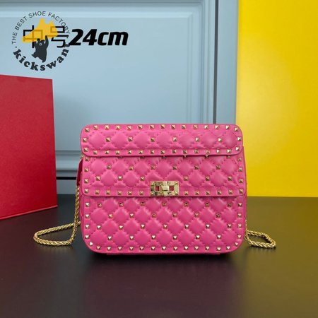 Valentino Garavani Rockstud Spike Foldover Top Shoulder Bag