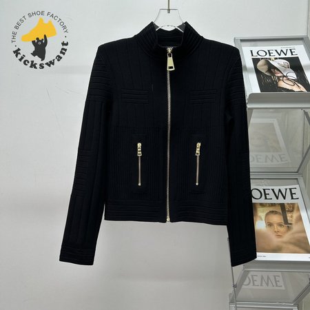 Balmain Black Zip Cardigan