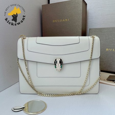 Bvlgari Serpenti Forever Shoulder Bag White 290265