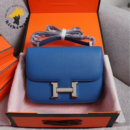 Hermes Constance 19cm Blue