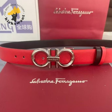 Ferragamo Double Gancini Reversible Leather Belt