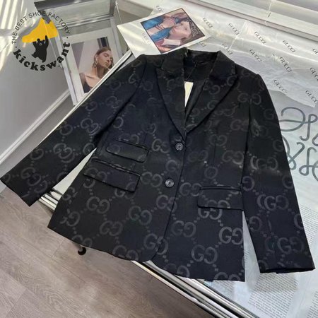 Gucci Light GG Canvas Single-Breasted Jacket