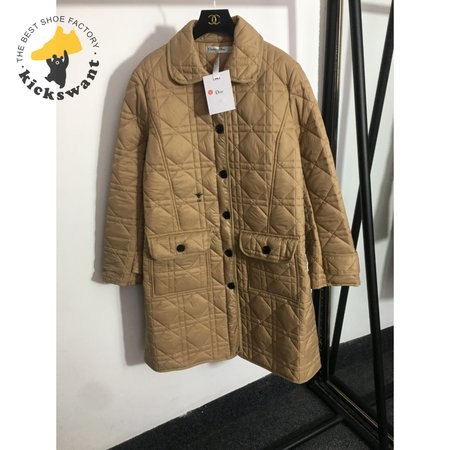 Dior CD Small Bee Rhombus Mid-Length Padded Coat