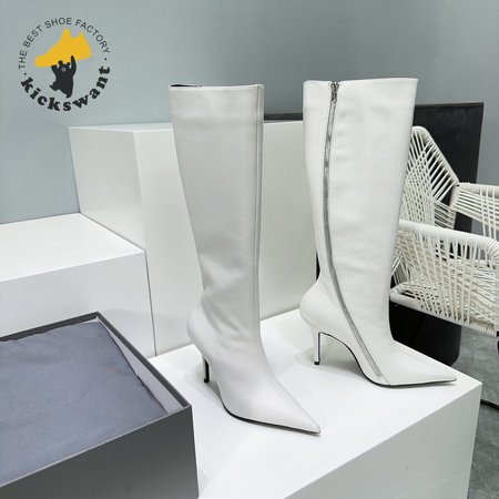 Balenciaga Autumn And Winter Pointed Toe Zipper Boots