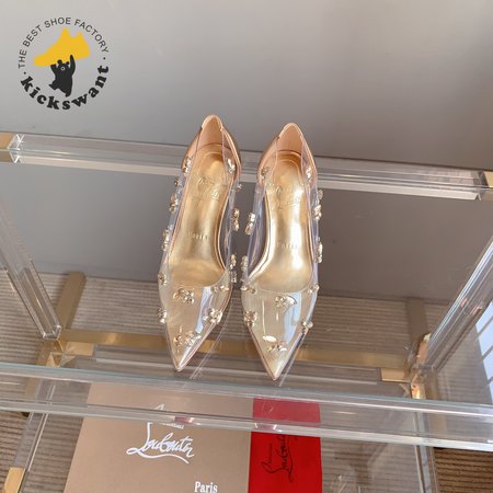 Christian Louboutin Women's Pink Degraqueen Embellished Pumps 100