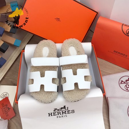 Hermes Chypre Sandal White