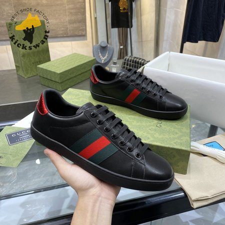 Gucci Ace Leather Sneaker Black Leather 35-44