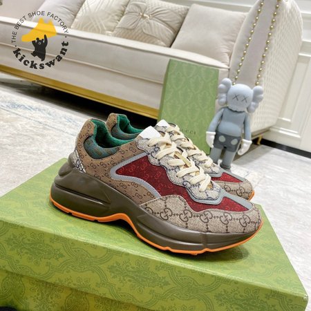 Gucci GG Rhyton Sneaker Brick Red Original GG Canvas 35-45