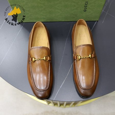 Gucci Jordaan Leather Loafer Brown 38-44