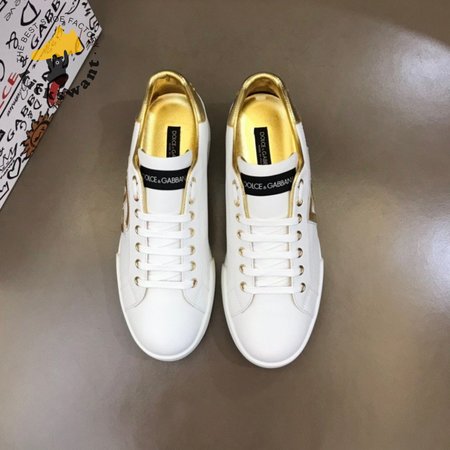 Dolce & Gabbana Calfskin Portofino Sneakers With DG Logo 38-45