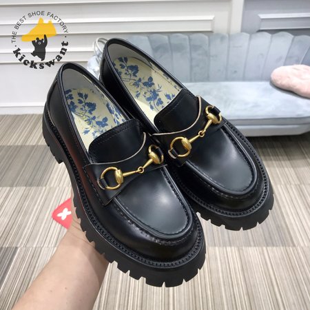 Gucci Leather Lug Sole Horsebit Loafer 35-39