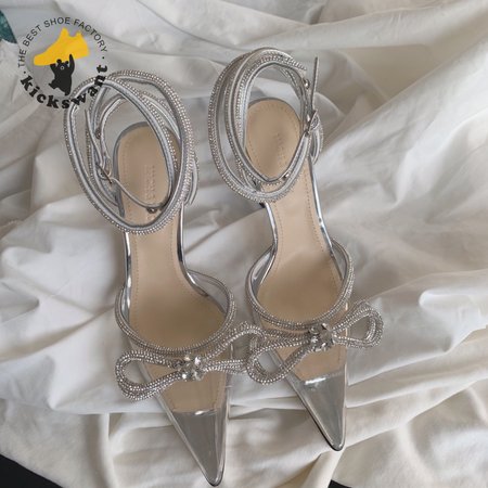 Mach & Mach Double Bow 110 Crystal-Embellished PVC Pumps 35-39